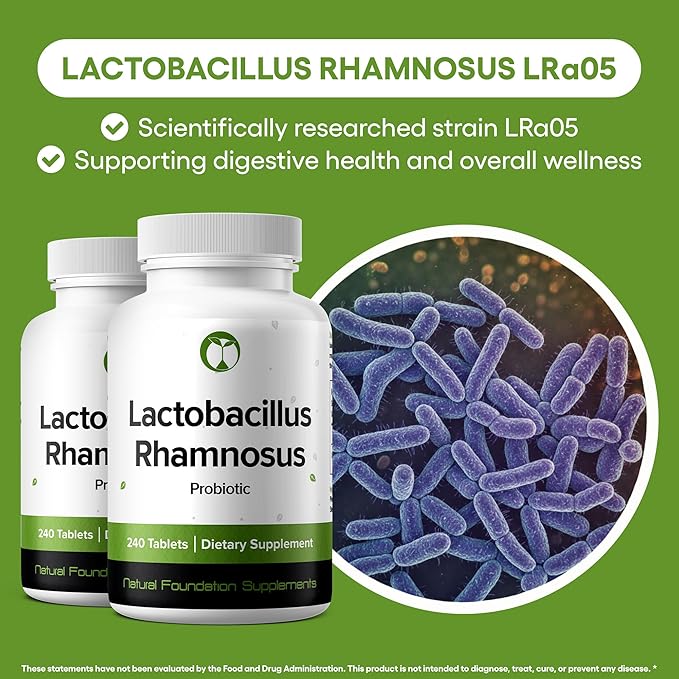 Natural Foundation Supplements Lactobacillus Gasseri Probiotic Supplement 240 Tablets 3 Billion CFU Probiotics for Men & Women Supports Intestinal Digestive & Gut Health (240, Lactobacillus Gasseri)