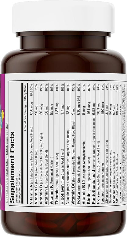Mama Natural Organic Prenatal Vitamins for Women Vegan (30 Servings) | One A Day Prenatal Vitamins for Pregnant Women | Food Based, Non-GMO & Gluten-Free - Pre Natal Multivitamin with Folate