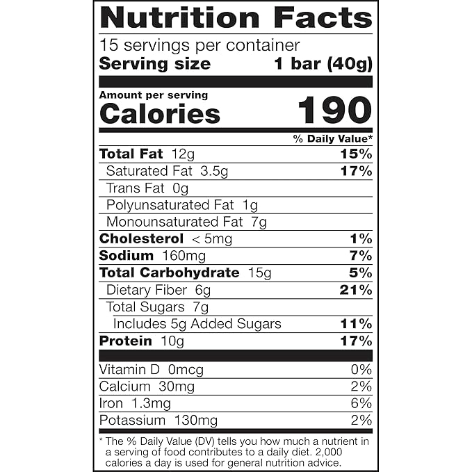 Nature Valley Breakfast Bars, Protein Granola Bars, Peanut Butter Dark Chocolate, Chewy, Gluten-Free, Individually Wrapped, On-the-Go, No Artificial Flavors or High Fructose Corn Syrup, 15-Count Box