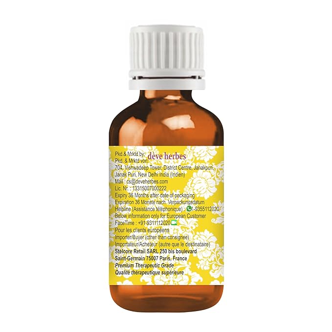 Deve Herbes Cucumber Oil (Cucumis sativus) | Cold Pressed | Pure | Natural | Undiluted | For Diluting Essential oils | For Skin & Massage | Non-Sticky | Lightweight | Men & Women | 30ml (1 oz)