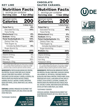 No Cow High Protein Bars, Dipped Variety Pack - Healthy Snack, 20g Vegan Protein, High Fiber, Low Sugar, Keto Friendly, Dairy & Gluten Free (12 Count)