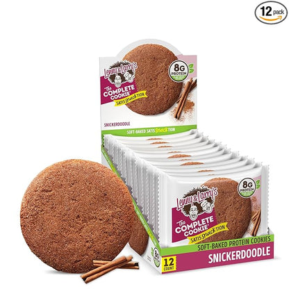 Lenny & Larry's Complete Protein Cookie, [Snickerdoodle], Chewy Soft Baked, 8g Plant Protein, Vegan, Non-GMO, High Fiber, 2 Ounce Cookie (Pack of 12)