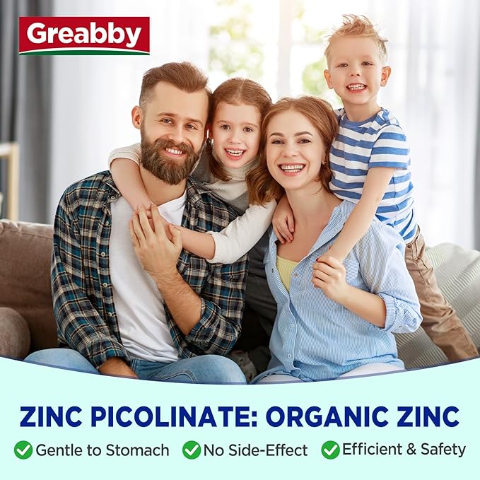 Zinc Gummies - Zinc Picolinate 50mg, Sugar Free, Highly Absorbable Zinc Picolinate Supplement for Kids & Adults, Support Growth, Immune Function, Skin Health, 60 Gummies