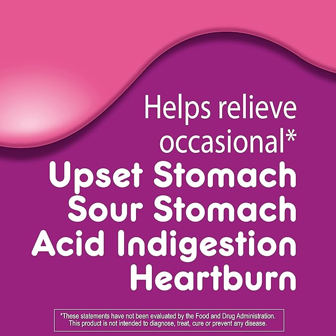 Pepto Kids Gummies, Helps Relieve Occasional Upset Stomach, Acid Indigestion, Sour Stomach and Heartburn, 24 Gummies,(Pack of 2)