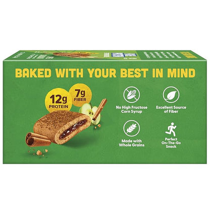 Pure Protein Apple Cinnamon Soft Baked Protein Bars – 12g Protein, 7g Fiber, Whole Grain Breakfast Bars, High Fiber, Individually Wrapped Protein Snacks for On-the-Go – 10 Count
