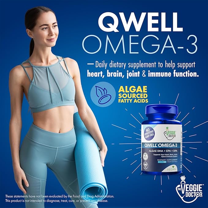 Vegan Omega 3 Supplement – Algae Omega 3 with DHA EPA DPA – Vegan Capsules from Algal – Fish Oil Alternative – Plant-Based Algae Oil Formula – Non-GMO, Carrageenan-Free (180 Capsules, 3 Month Supply)
