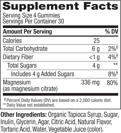 OLLY Relaxing Magnesium Gummies, Supports Muscle Relaxation,* Magnesium Citrate, Raspberry Lavender Flavored, 30 Day Supply - 120 Count
