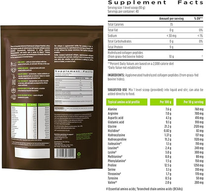 Igennus Free Range Grass Fed Hydrolyzed Bovine Collagen Peptides, Neutral Taste, 100% Highest Grade Bovine Collagen Protein Powder, Types 1, 2 & 3, Clean Label, Non-GMO, Free Range, 40 Servings