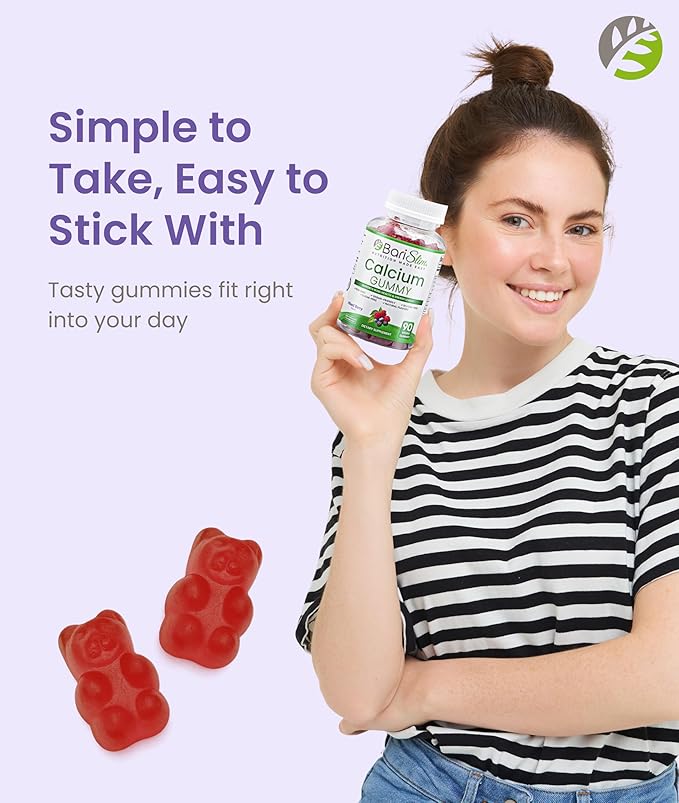 BariSlim Bariatric Calcium Gummies - Specially Formulated Bariatric Vitamins for Patients After Weight Loss Surgery - Supports Energy Levels & Bone Health | Mixed Berry (90 Vegan Gummies)
