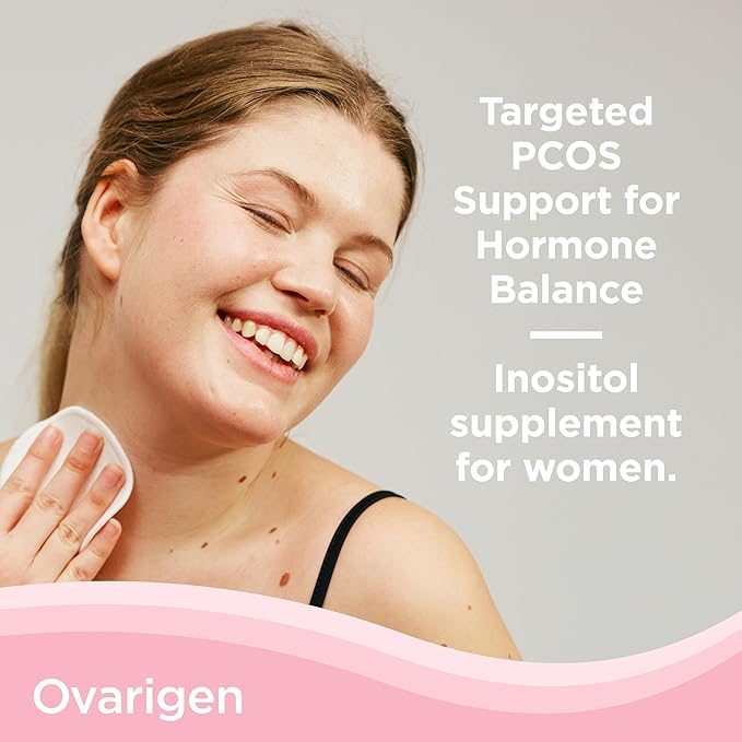 CalmCo Ovarigen Myo-Inositol & D-Chiro Inositol Supplement for Women – 40:1 Inositol Powder with Folic Acid, Fertility Supplements for PCOS, Hormone Balance and Ovarian Support (30 Servings)