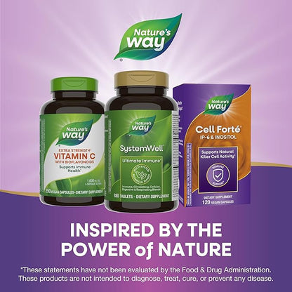 Nature's Way Systemwell Ultimate Immune* with Vitamins C, A, D, Zinc, & Selenium, Multi-System Botanical Blends Including Immune, Respiratory, Digestive & Circulatory, 180 Tablets (Packaging May Vary)