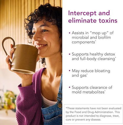 Biocidin G.I. Detox+ Activated Charcoal Binder & Zeolite Detox Supplements with Silica - Helps Bind & Clear Toxins - Supports Full Body Cleansing and May Reduce Bloating (60 Capsules)
