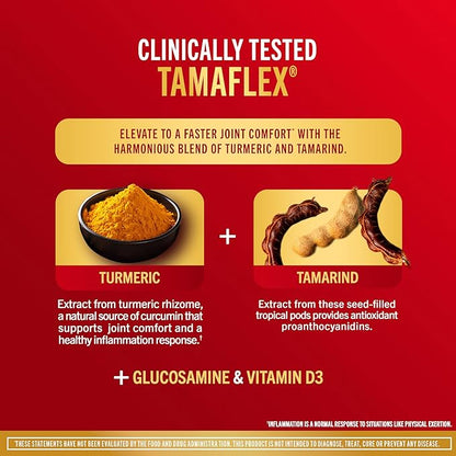 Move Free Advanced 5-Day Joint Support Supplement with Turmeric Curcumin & Tamarind (TamaFlex) Glucosamine, & Vitamin D3 for Joint Health, Bone Strength, Cartilage, and Knee Range of Motion. 90 Count