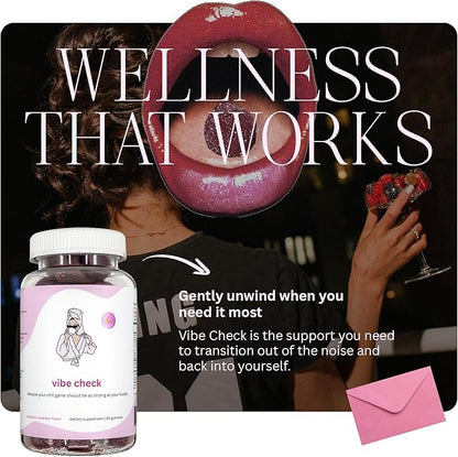 Balancing Act - Vibe Check Magnesium Gummies for Women – Melatonin-Free Calm & Relaxation Support with Magnesium, Chamomile & Lemon Balm – BlackBerry Lavender – 60 Count (30-Day Supply)