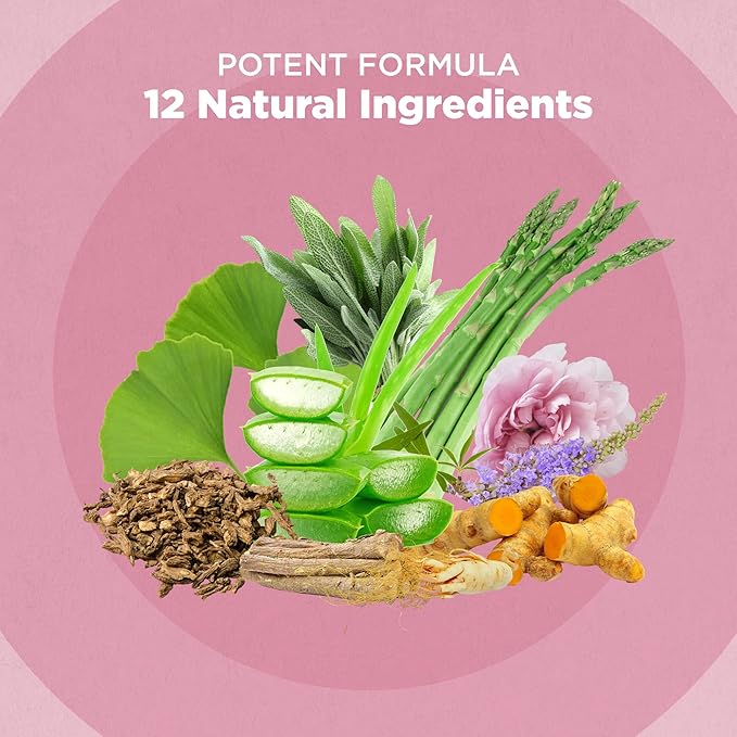 Strength & Spices Hormone Balance 100% Natural Estrogen Supplement – 12 Ingredients w Dong Quai - 60 Vegan UK Made 1000mg Capsules – Fertility and Menstrual Comfort