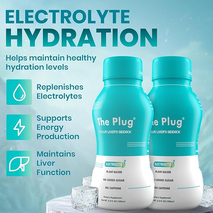 The Plug Liver Cleanse Detox & Repair Drink Electrolytes Organic Herbal Liquid Detoxify Body Plants Supplement Support Weight Loss Natural Health Hydrate Sports Energy Immunity Shots Minerals Vitamins