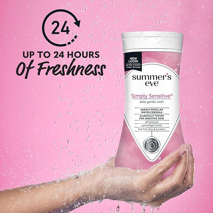 Summer?s Eve Simply Sensitive Daily Gentle Feminine Wash, Removes Odor, pH balanced, 9 fl oz