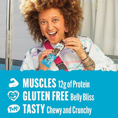 Lenny & Larry's Cookie-fied Protein Bar – Chocolate Almond Sea Salt Vegan Protein Bars 9x45g – Healthy Snacks with 12g Plant Protein & 5g Fiber – Gluten-Free Power Bar, Non-GMO & Vegan