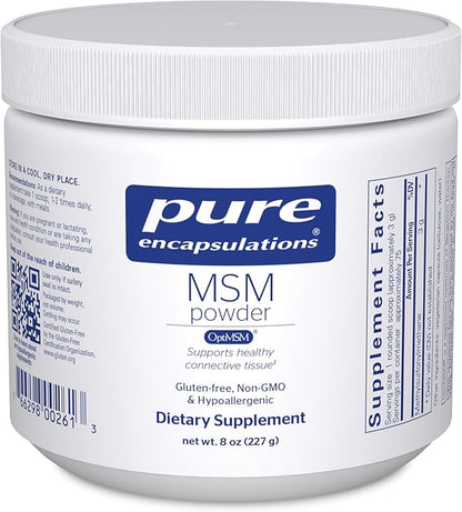 Pure Encapsulations MSM Powder | Hypoallergenic Supplement Supports Joint, Immune, and Respiratory Health | 8 Ounces