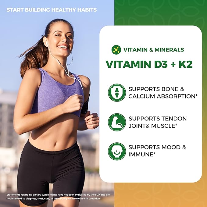 Mulittea Vitamin D3 K2 Liquid 10000 IU w/Vegan Omega-3 & Coconut MCT Oil - Maximum Strength Vitamin D Supplement, No Fillers, Non-GMO K2 as MK7 for Bones, Muscles & High Absorption-2 Fl Oz 1pack