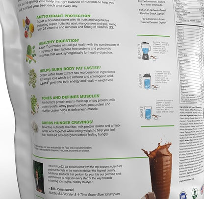 Lean1 Chocolate, Meal Replacement Protein Shake, 37 Servings in a 5lb Bag
