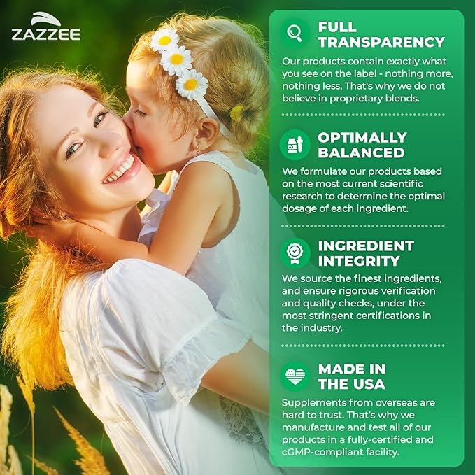Zazzee Myo-Inositol Capsules, 2000 mg per Serving, 360 Vegan Capsules, Ideal Dosage for 40:1 Ratio, Kosher, 100% Vegetarian, Hormone Balance & Healthy Ovarian Function Support, All-Natural and Non-GMO