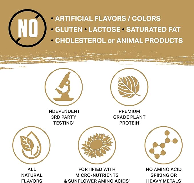 Ambrosia Planta - Plant-Based Protein Powder 20g | Dairy Free Vegan Protein Powder with BCAA Amino Acids | Keto-Friendly, No Added Sugar | 25 Servings | Vanilla