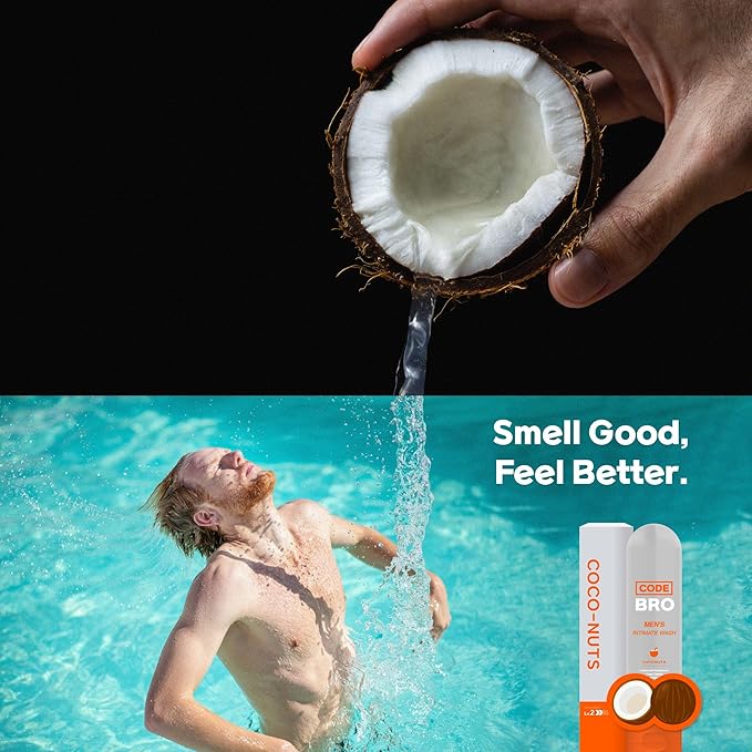 Men's Intimate Wash Coco-Nuts - Shower Stuff for Men (250ml, 8.45 fl oz)