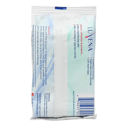 Luvena Feminine Wipes - Soft Wet Wipes for Women - Refresh & Resist Odor - Gynecologist Tested - Travel Friendly Cleansing Cloths - Cucumber Scented (25 Count, 3 Pack)
