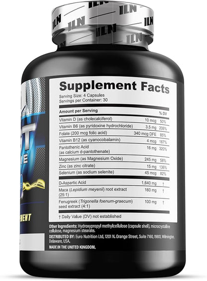 Iron Labs Nutrition Test Xtreme Supplement for Men – D-Aspartic Acid, Maca Root, Zinc and Magnesium (120 Vegan Capsules)