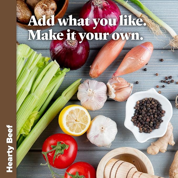 Keto Chow Hearty Beef - Keto Soup Base Powder - Nutritionally Complete - Low Carb - Protein Rich - You Choose The Fat - Single Meal