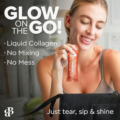 12,000mg Marine Collagen Liquid Shots| High Strength Hydrolyzed Marine Collagen Peptides w/Hyaluronic Acid & Vitamin C for Skin, Hair & Joints | Orange, 14 Daily Servings 30ml