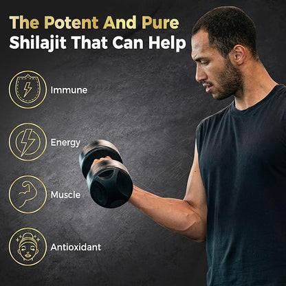 zooone Shilajit Himalayan Gummies with Ashwagandha & Black Musli Gokshura - Natural Energy No Artificial Fillers, Individual Packaging