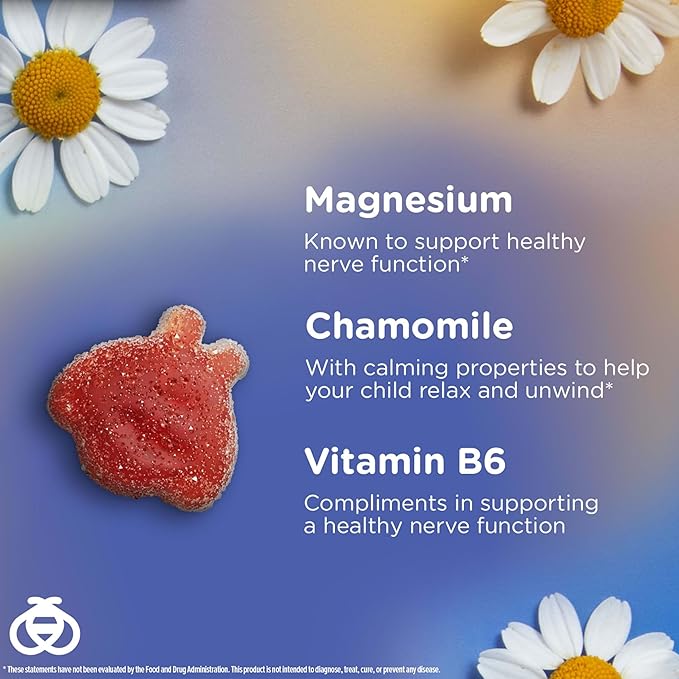 Zarbee's Naturals Children’s Calm Gummies, Magnesium for Kids Ages 5+, Melatonin-Free, Support for a Calm Mind & Body, Chamomile & Vitamin B6, Natural Raspberry Flavor, 30 ct, (Pack of 2)