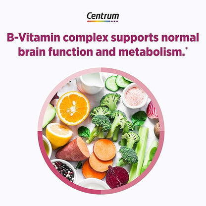 Centrum Complete Multivitamin Supplement + Hot Flash Support Menopause Support Tablets, with Clinically Studied geniVida, 30 Count