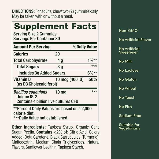 Nature's Bounty Probiotic Gummies, Immune Health & Digestive Balance, Pineapple, Raspberry and Orange Flavor Gummies, 60 Ct (Pack of 3)