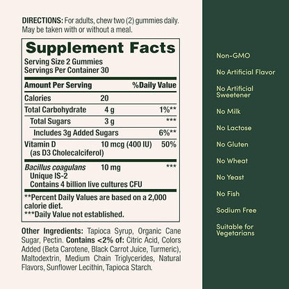 Nature's Bounty Probiotic Gummies, Immune Health & Digestive Balance, Pineapple, Raspberry and Orange Flavor Gummies, 60 Ct (Pack of 3)
