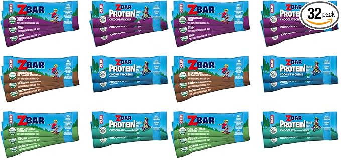 Zbar and Zbar Protein - Variety Pack - Made with Organic Oats - Non-GMO - Soft-Baked Energy Snack Bars and Crispy Protein Bars,16 Count (Pack of 2)