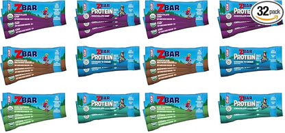 Zbar and Zbar Protein - Variety Pack - Made with Organic Oats - Non-GMO - Soft-Baked Energy Snack Bars and Crispy Protein Bars,16 Count (Pack of 2)