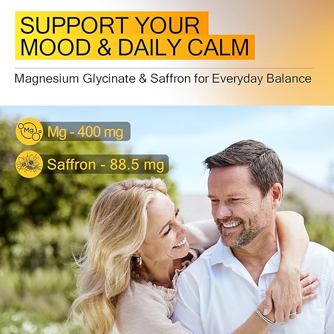 KEY ELEMENTS Vitamin D3 K2 10,000 IU with Magnesium Glycinate 400mg & Saffron 88.5mg - Mood, Immune, Bone Health - Vitamin D and K (MK-7) 200mcg - Non-GMO, Gluten-Free Softgels for Women & Men
