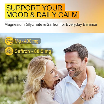 KEY ELEMENTS Vitamin D3 K2 10,000 IU with Magnesium Glycinate 400mg & Saffron 88.5mg - Mood, Immune, Bone Health - Vitamin D and K (MK-7) 200mcg - Non-GMO, Gluten-Free Softgels for Women & Men