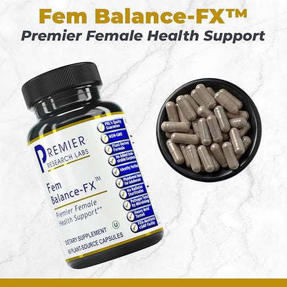 Premier Research Labs Fem Balance FX- Chasteberry Supplement for Women Hormone Balance Support, Chaste Tree Supplement w/Organic Chasteberry Extract, Natural Support for Women- 60 Vegetarian Capsules