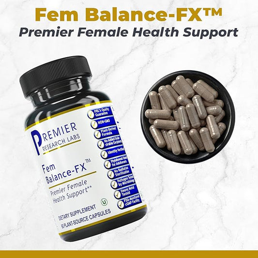 Premier Research Labs Fem Balance FX- Chasteberry Supplement for Women Hormone Balance Support, Chaste Tree Supplement w/Organic Chasteberry Extract, Natural Support for Women- 60 Vegetarian Capsules