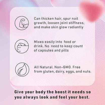 Multi Collagen Peptides Powder for Women and Men - Type I, II, III, V, X - Hydrolyzed Collagen Peptides, Supports Skin Hair Nail & Joint, Grass-Fed, Non-GMO, 30 Packets