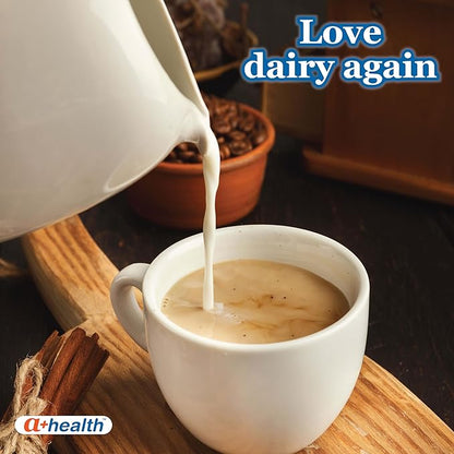 A+Health Dairy Relief Lactase Enzyme 96 Count, 9000 FCC Caplets, Fast Acting, Dye-Free, Dietary Supplement, Helps Prevent Gas, Bloating, Diarrhea Associated with Lactose Intolerance