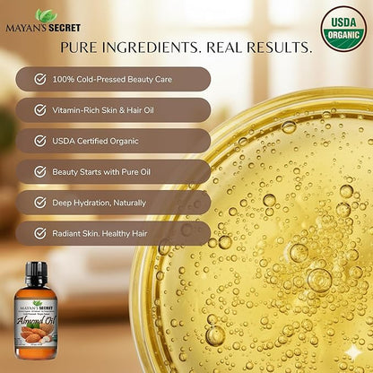 Pure Carrier and Essential Oils for Skin Care, Hair, Body Moisturizer for Face-Anti Aging Skin Care (Almond, 4oz)