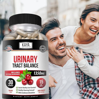 Kaya Naturals - D-Mannose - Urinary Tract UT Cleanse & Bladder Health - Made with Cranberry, Hibiscus & Dandelion Root - D Mannose Capsules Cranberry Supplement - 30 Veggie Capsules
