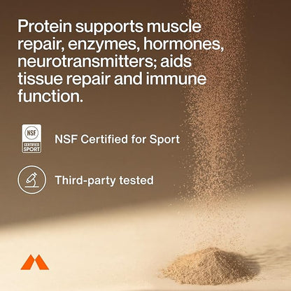 Momentous Vegan Protein Powder - 20 g Plant-Based Protein - NSF Certified for Sport - Vegan - GMO Free - Gluten-Free - 12 Servings for Essential Everyday Use - Cappuccino