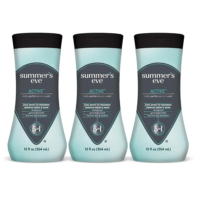 Summer’s Eve Active Daily Performance All Over Feminine Body Wash, Feminine Wash pH Balanced, 12 fl oz bottle 3 Pack