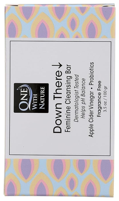 ONE WITH NATURE Fragrance Free Feminine Cleansing Bar, 3.5 OZ